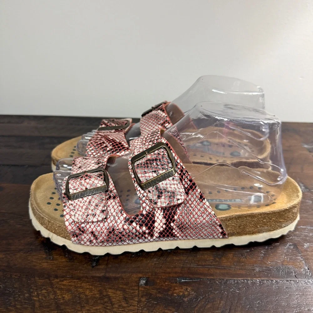 Sanosan Women's Aston Snake Leather Sietelunas Sandals Size 38
